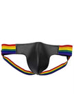 Jockstrap with Pride Bands - Leather