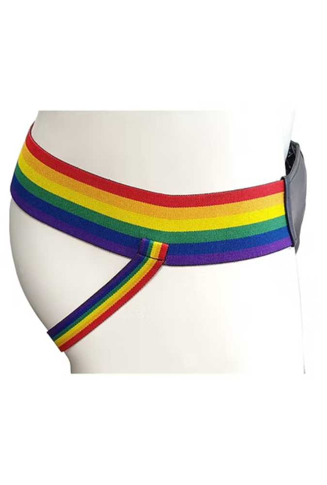 Jockstrap with Pride Bands - Leather