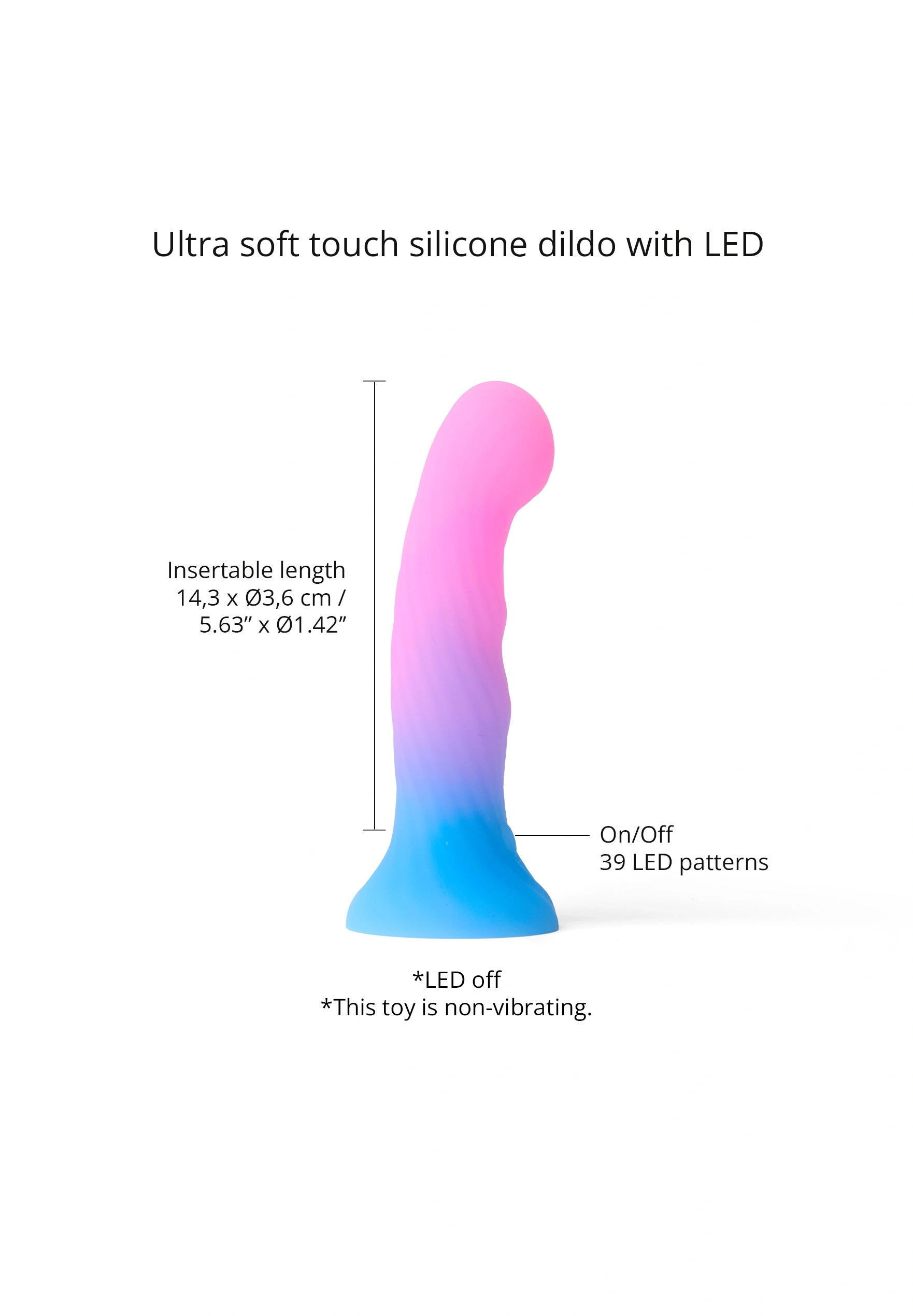 Luminous suction cup dildo - Dildolls LED