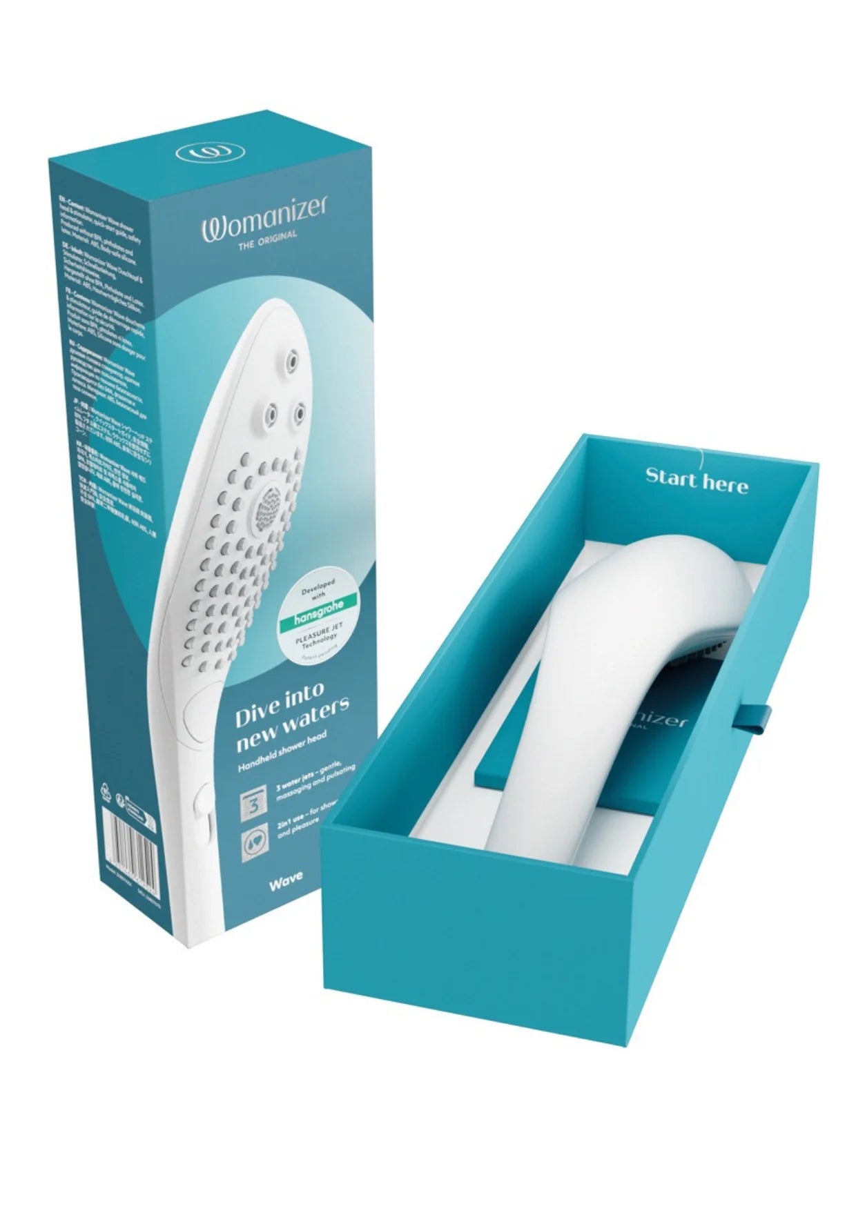 2-in-1 Clitoral Stimulating Shower Head - Womanizer Wave