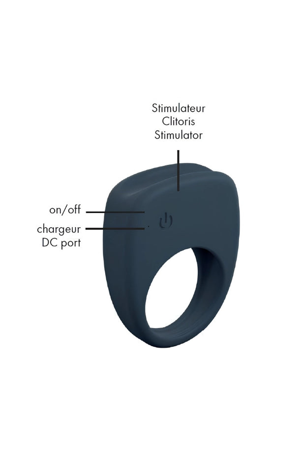 Cockring vibrant avec stimulateur clitoridien - Master Ring