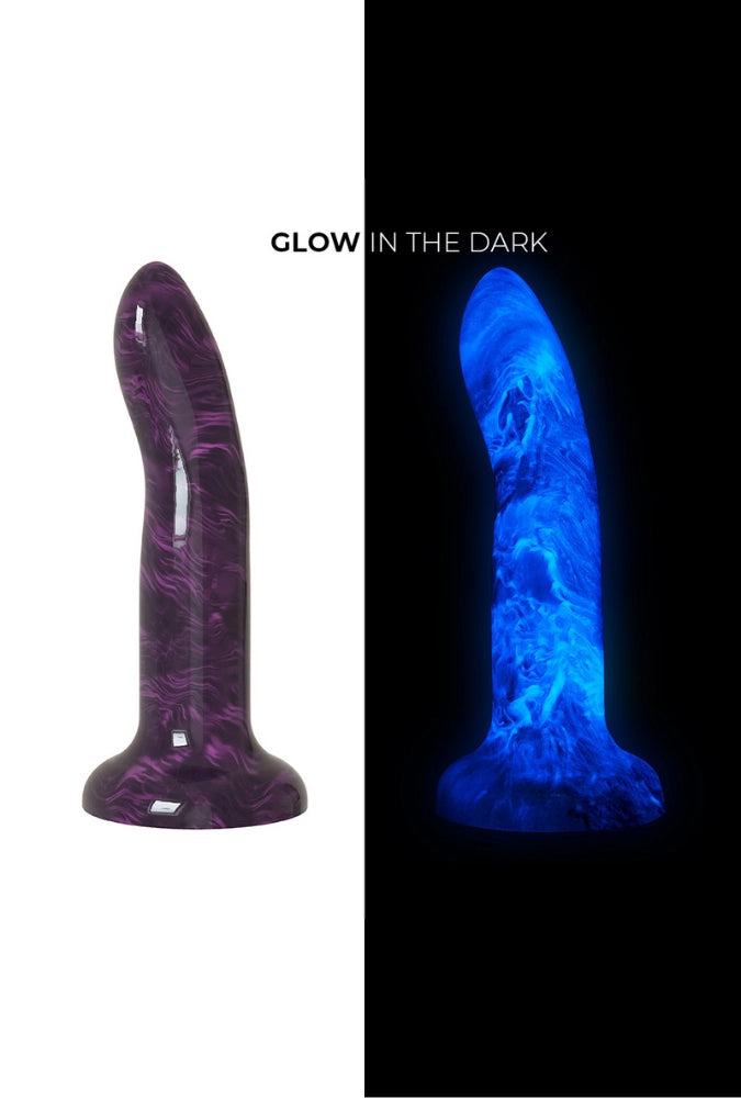 Glow-in-the-dark suction cup dildo - Marble Glow