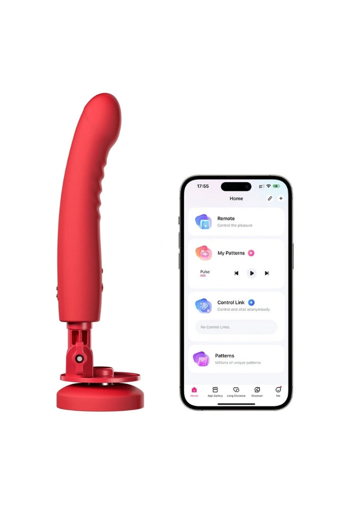 Connected vibrating suction-cup dildo with touch sensor – Mission 2
