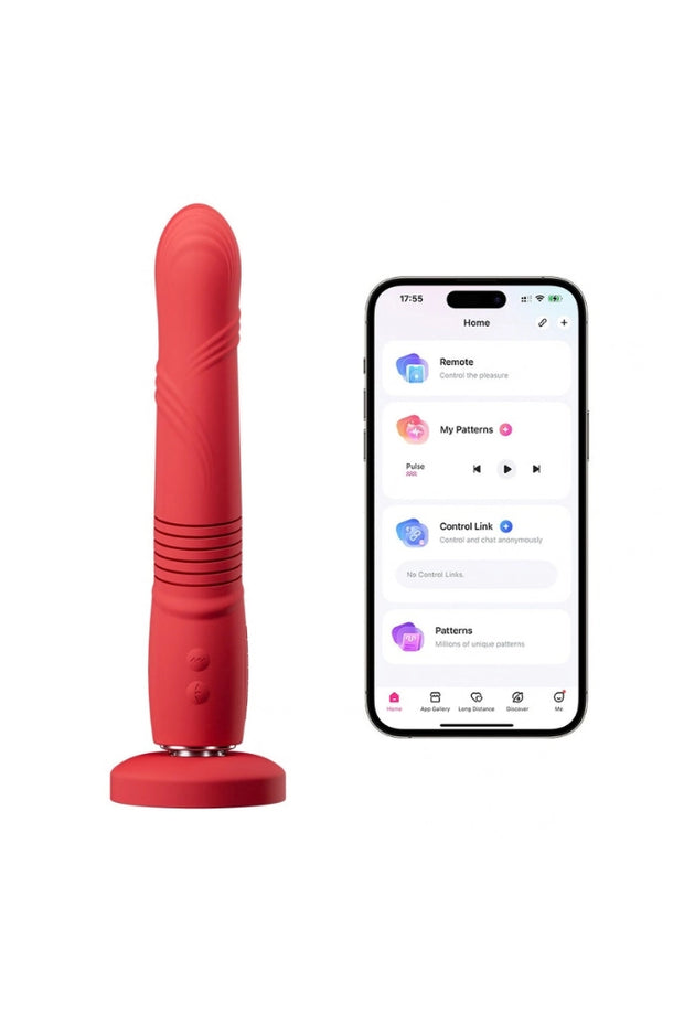 Dildo ventouse vibrant à va-et-vient connecté - Gravity