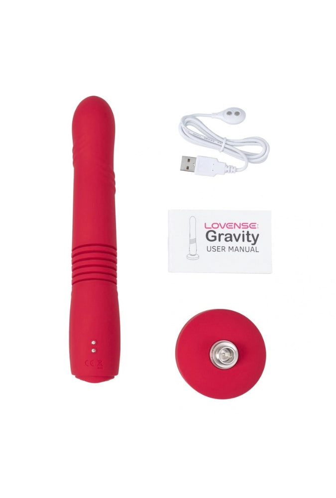 Dildo ventouse vibrant à va-et-vient connecté - Gravity