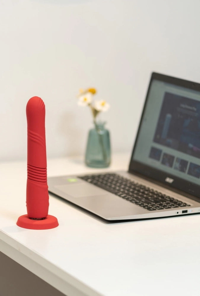 Dildo ventouse vibrant à va-et-vient connecté - Gravity