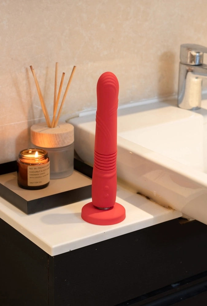 Dildo ventouse vibrant à va-et-vient connecté - Gravity