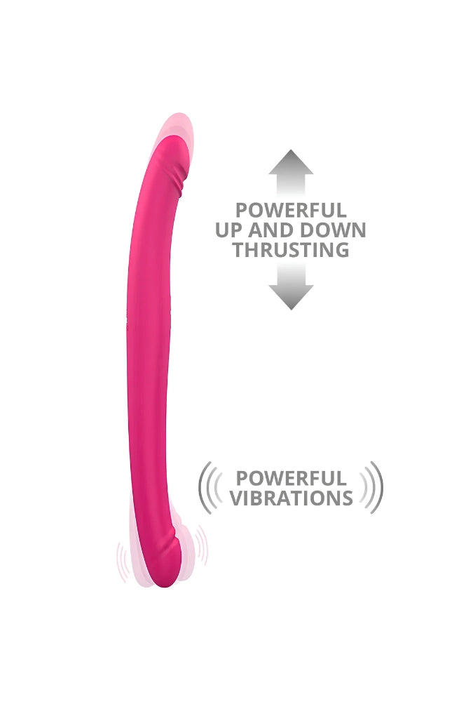 Vibrating and thrusting double-ended dildo - Orgasmic Double Do