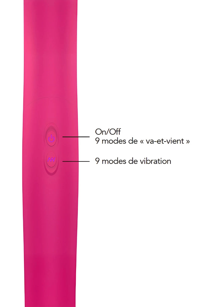 Vibrating and thrusting double-ended dildo - Orgasmic Double Do