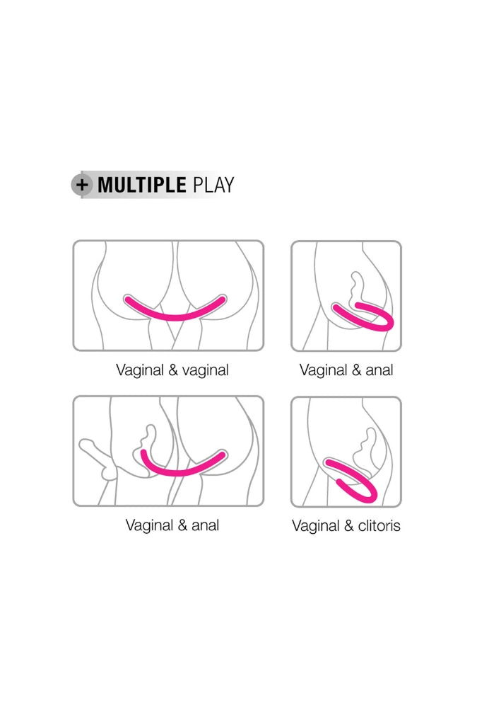 Vibrating and thrusting double-ended dildo - Orgasmic Double Do