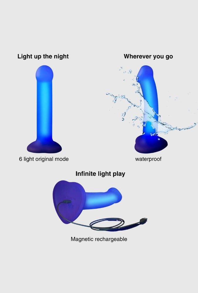 Dildo LED semi-réaliste - Glow Dildo LED
