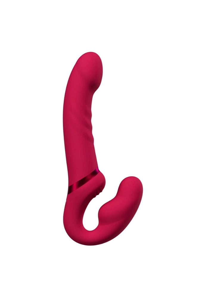 Vibrating connected strapless strap-on - Lapis