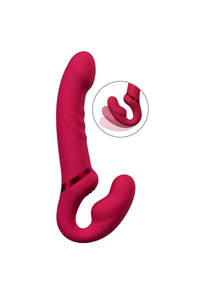 Vibrating connected strapless strap-on - Lapis