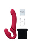 Vibrating connected strapless strap-on - Lapis