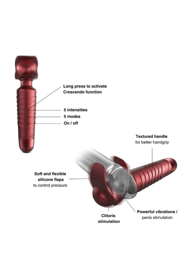 Stimulateur et Masturbateur Vibrant 2 en 1 - Man Wand Evo