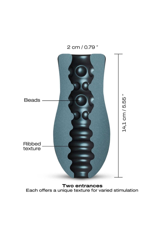 Dual-entry manual masturbator - Sili-Cup Dual Sensation