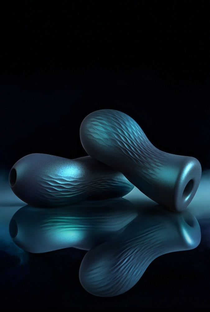 Dual-entry manual masturbator - Sili-Cup Dual Sensation