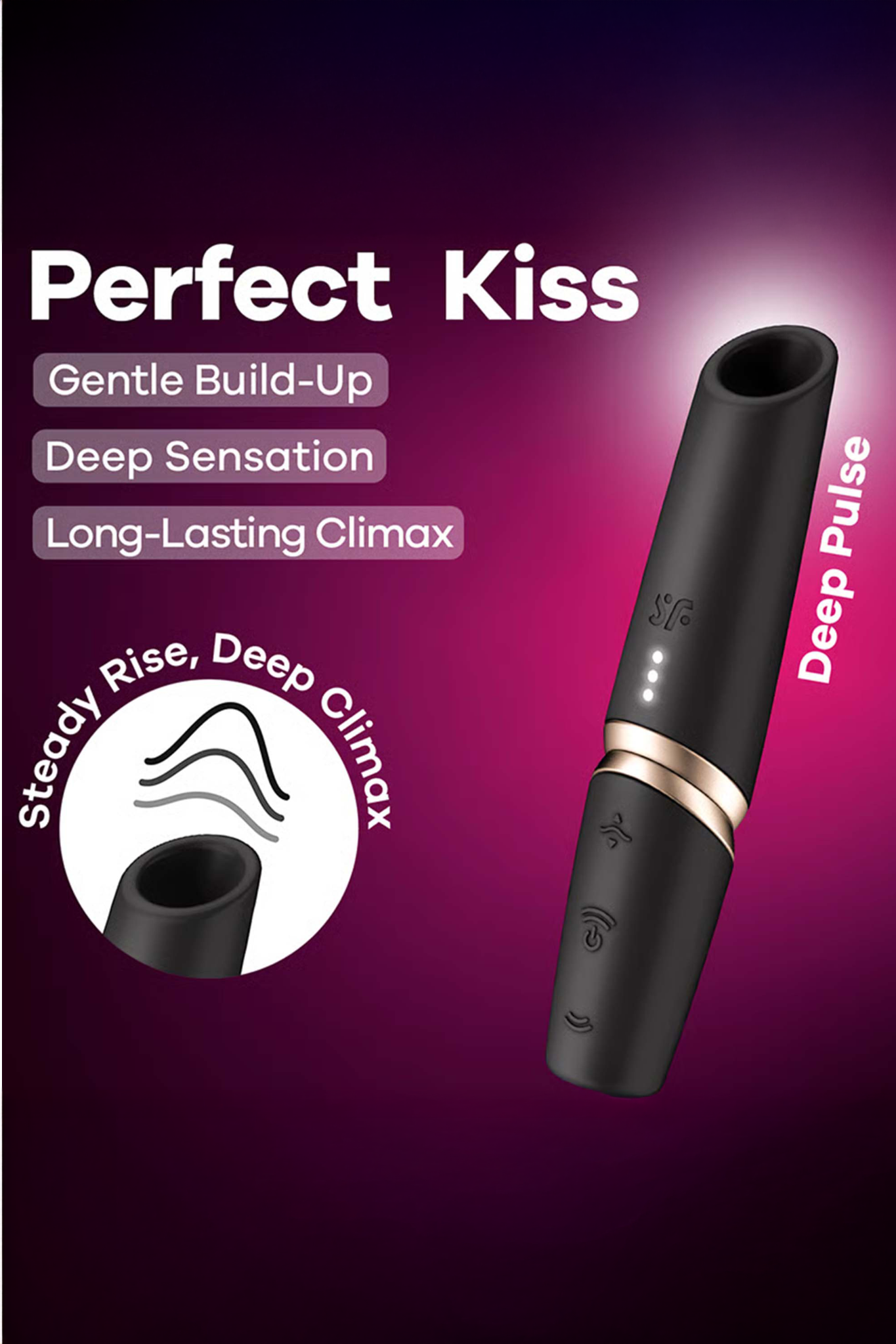 Air pulse clitoral stimulator - Perfect Kiss