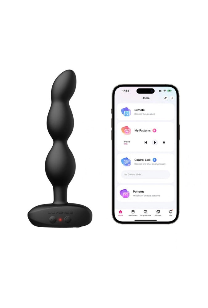 Vibrating, rotating, app-connected anal beads – Ridge