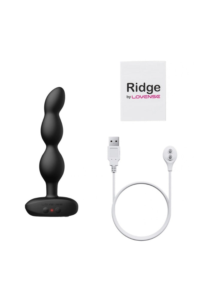 Vibrating, rotating, app-connected anal beads – Ridge