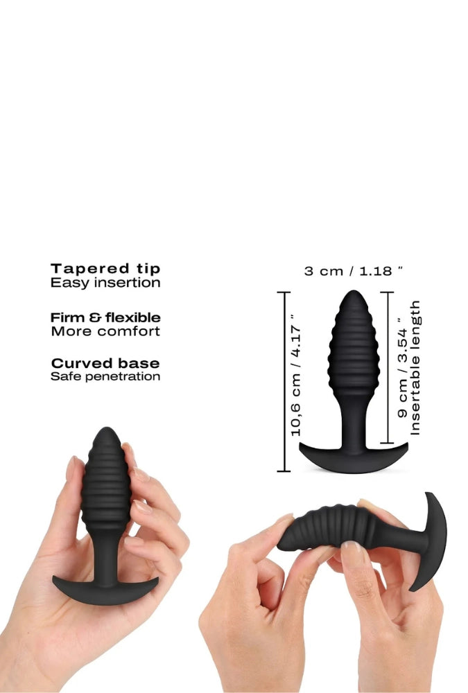 Texturierter Analplug aus Silikon - Spiral Plug