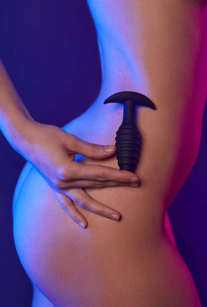 Texturierter Analplug aus Silikon - Spiral Plug