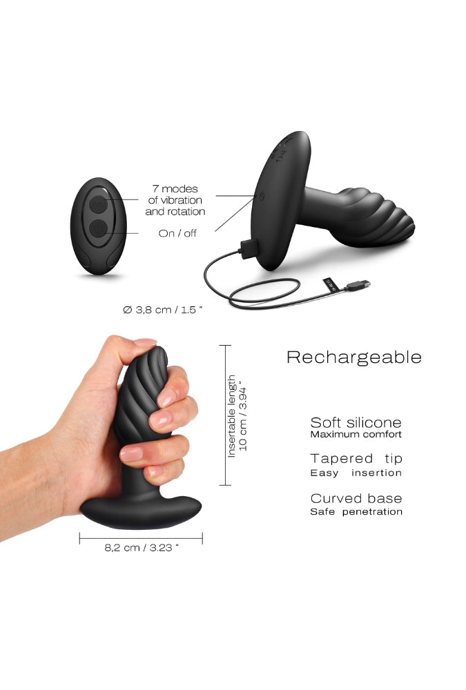 Plug anal rotatif et vibrant - Spin Plug