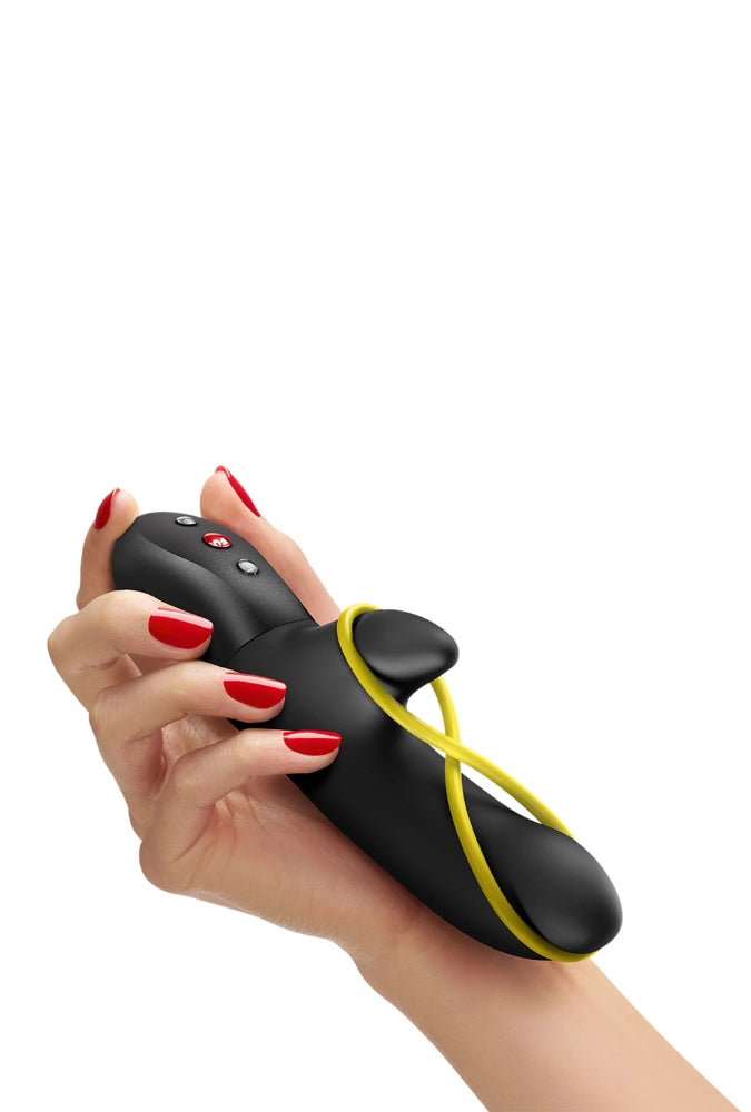 Rabbit-vibrator met stimulerend elastiek - Amorino
