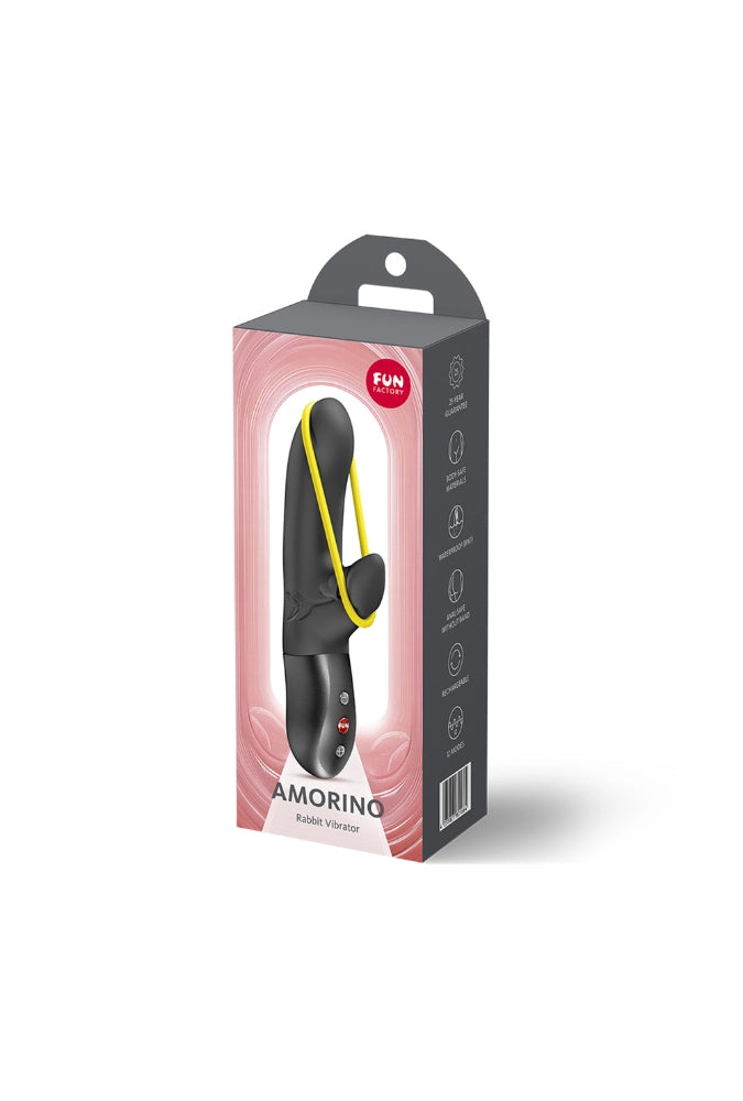 Rabbit-vibrator met stimulerend elastiek - Amorino
