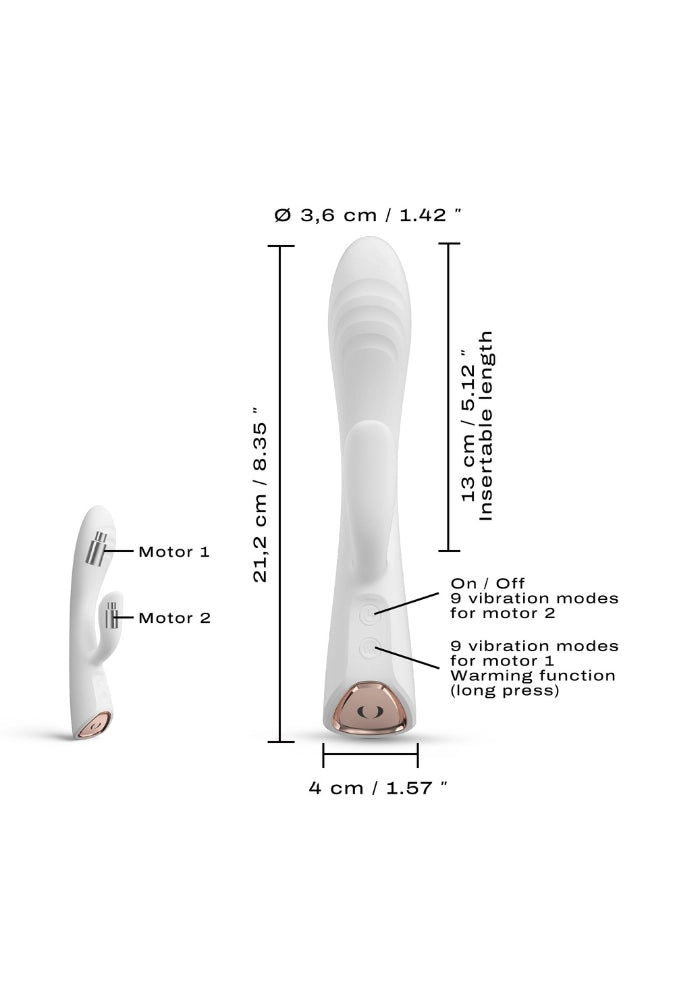 Rabbit vibrante flessibile e riscaldante - Flexi Rabbit