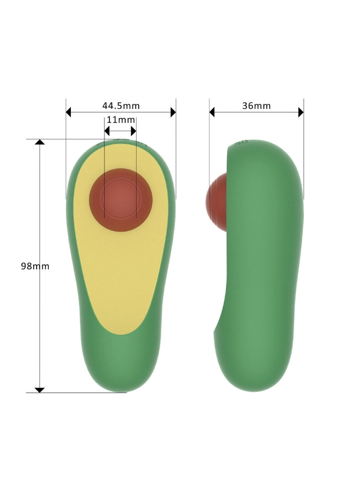 Avocado-shaped tapping clitoral stimulator - Core Pulse