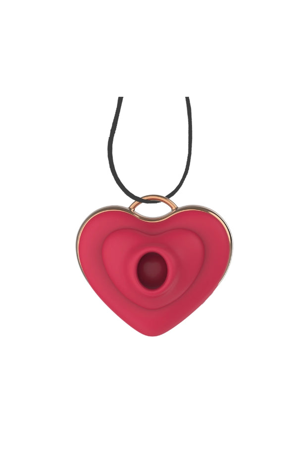 Stimulateur clitoridien pendentif à vibrations, succion et tapotements - Heart Teaser
