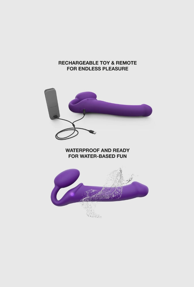 Strap-on - Vibrerend met afstandsbediening 3 motoren