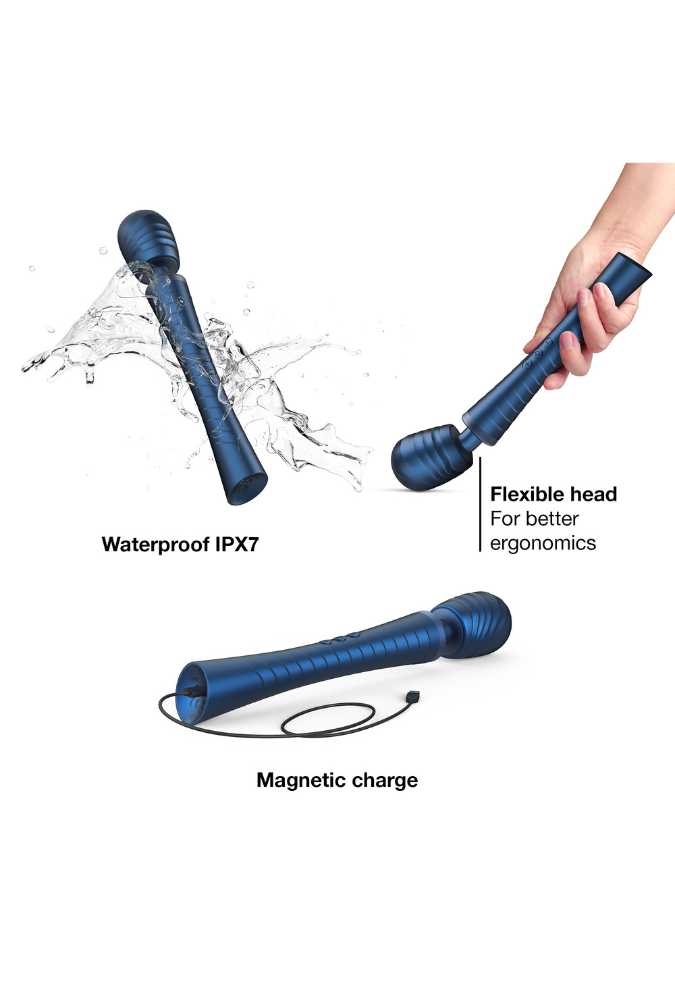 Wand Potente con 2 testine intercambiabili - Man Wand EDGY - Manwan