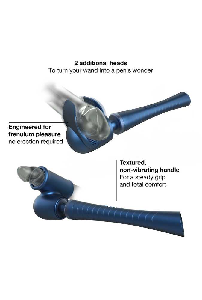Powerful Wand with 2 Interchangeable Heads - Man Wand EDGY - Manwan