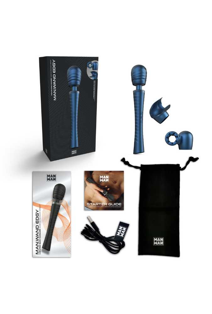 Wand Potente con 2 testine intercambiabili - Man Wand EDGY - Manwan