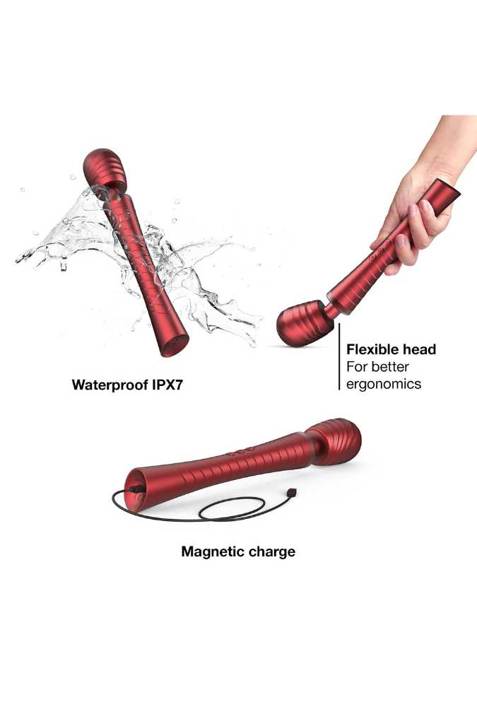 Powerful Wand with 2 Interchangeable Heads - Man Wand EDGY - Manwan