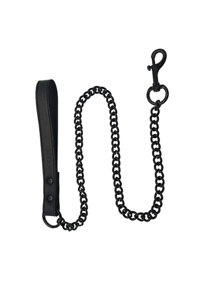 Elegant Lead with Chain - Leather