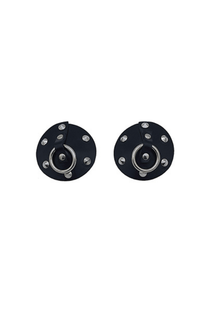 Studded Nipple Covers - Leather