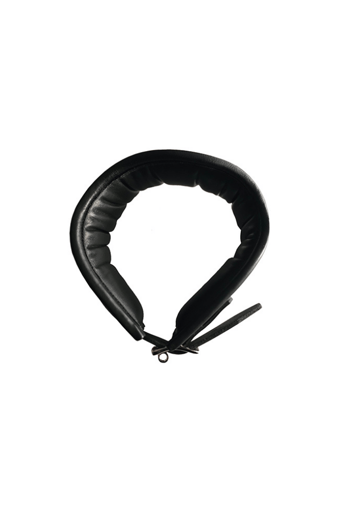 Vergrendelbare Houdingshalsband met D-ringen - Leer