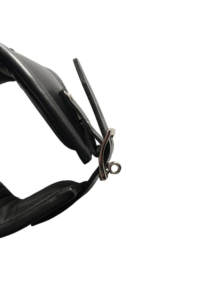 Lockable Posture Collar with D-Rings - Leather