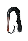 Leather Flogger - Wooden Handle