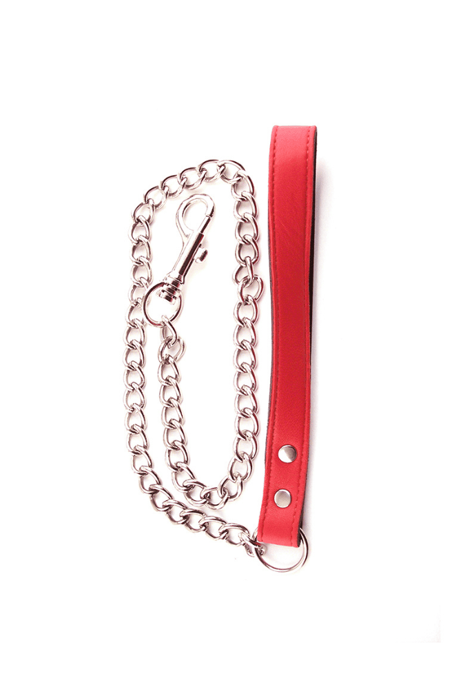 Lead with Chain - Leather