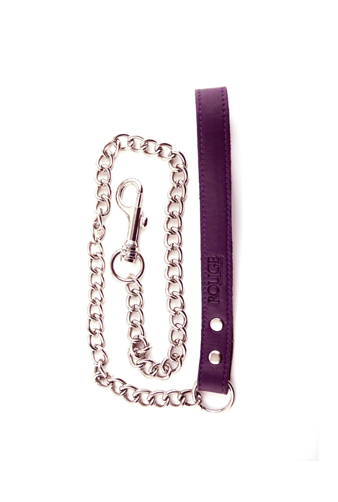 Lead with Chain - Leather