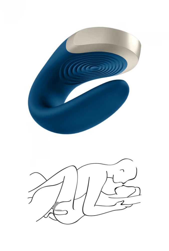 Connected & Remote-Controlled Couples' Vibrator - Double Love Connect App
