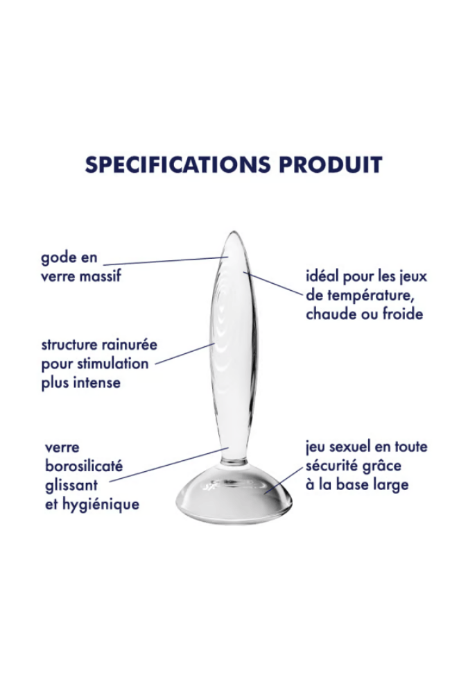 Glass Anal Plug - Sparkling Crystal