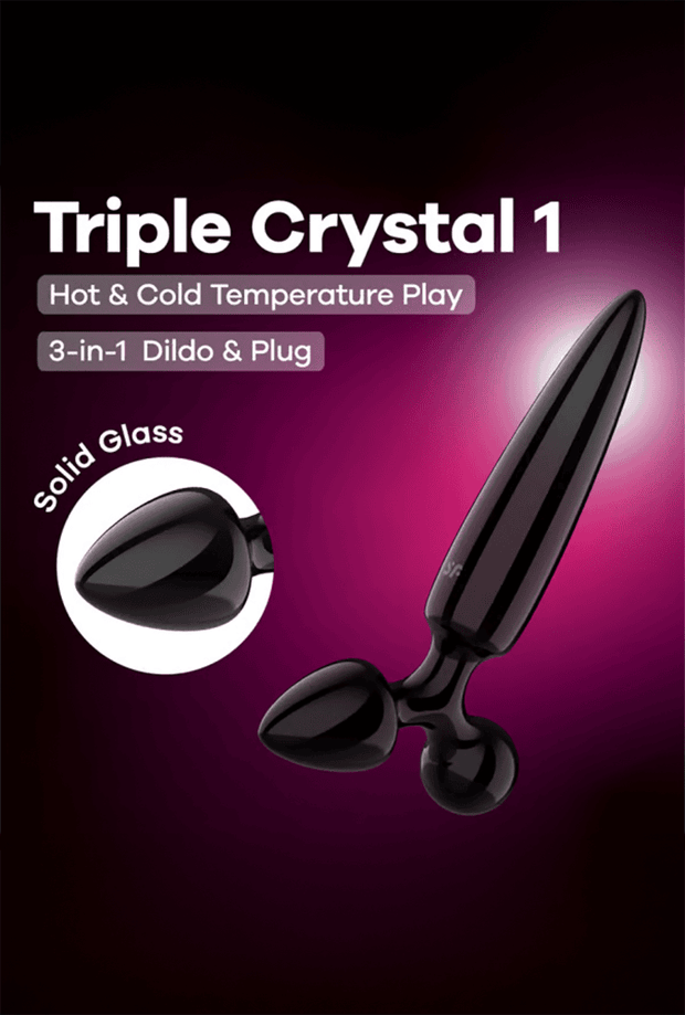Glasdildo Plug - Triple Crystal 1