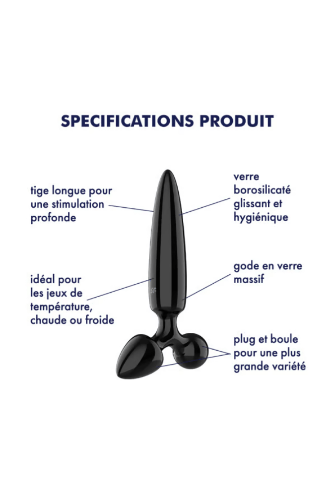 Glass Dildo Plug - Triple Crystal 1