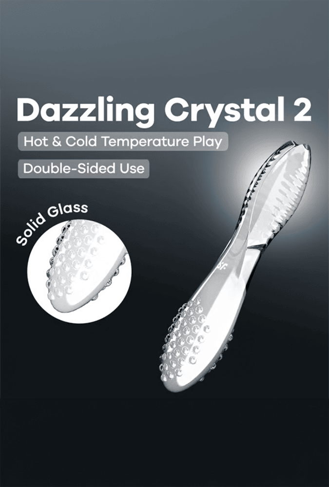 Double-Ended Glass Dildo - Dazzling Crystal 2