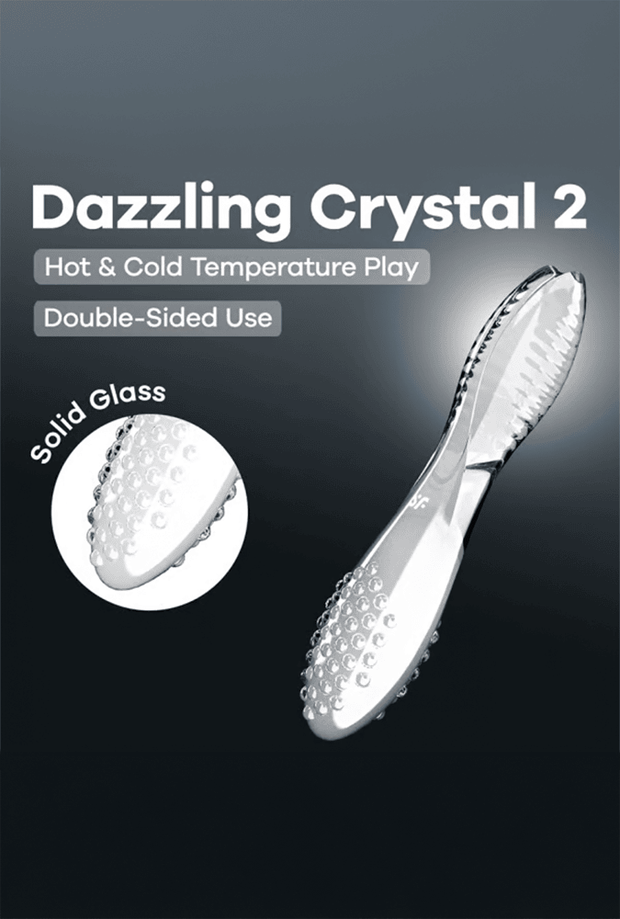 Dildo Doppelende aus Glas - Dazzling Crystal 2